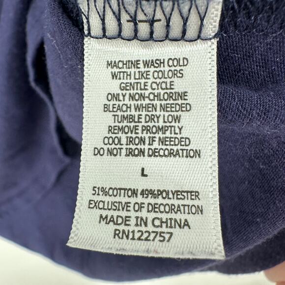 Dallas Cowboy Navy Dallas Cowboys Miko Glitter Trim V-Neck T-Shirt Womens Large - Picture 4 of 7